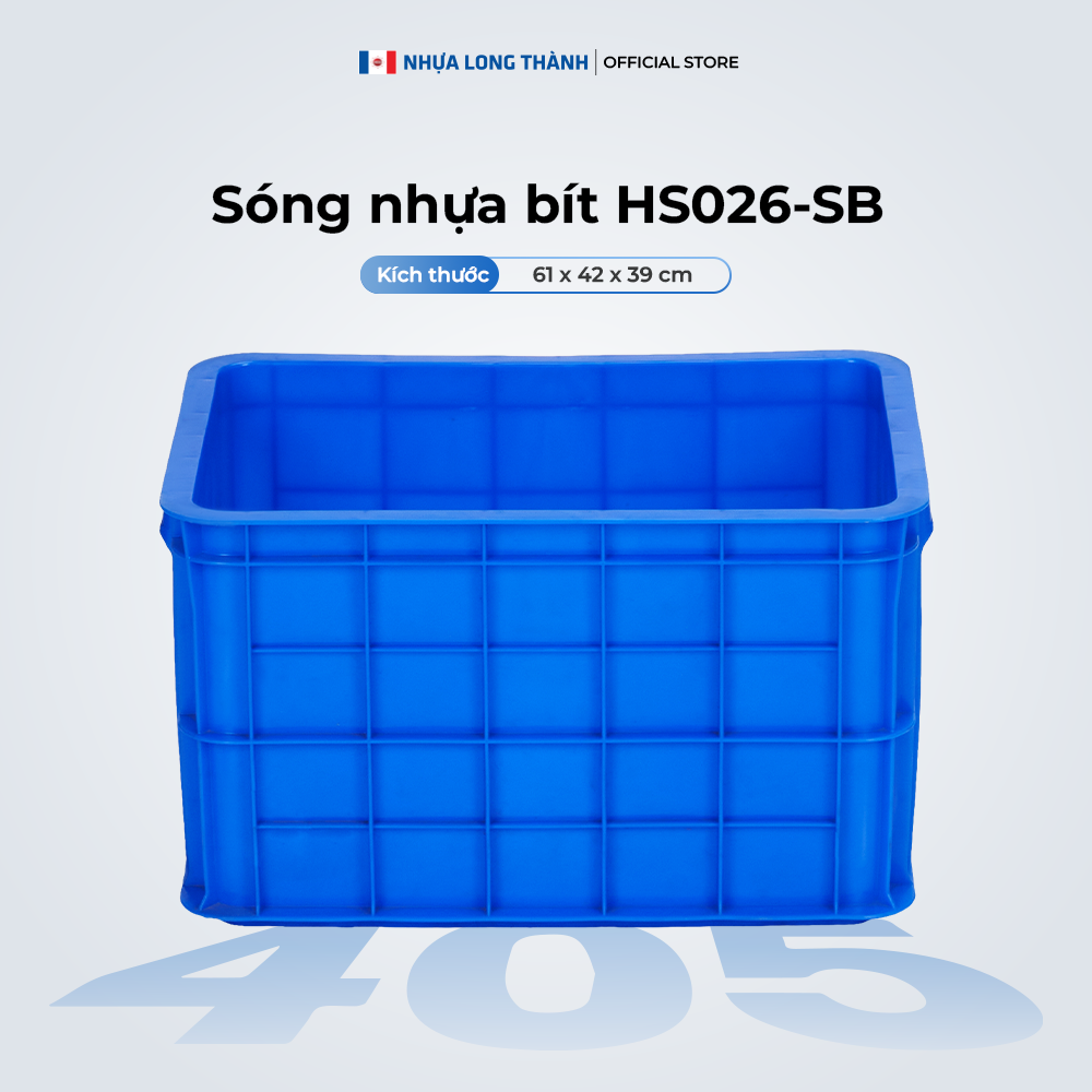Sóng bít NHỰA LONG THÀNH HS026-SB khay nhựa chuyên dụng vận chuyển và bảo quản thực phẩm hàng hoá 61