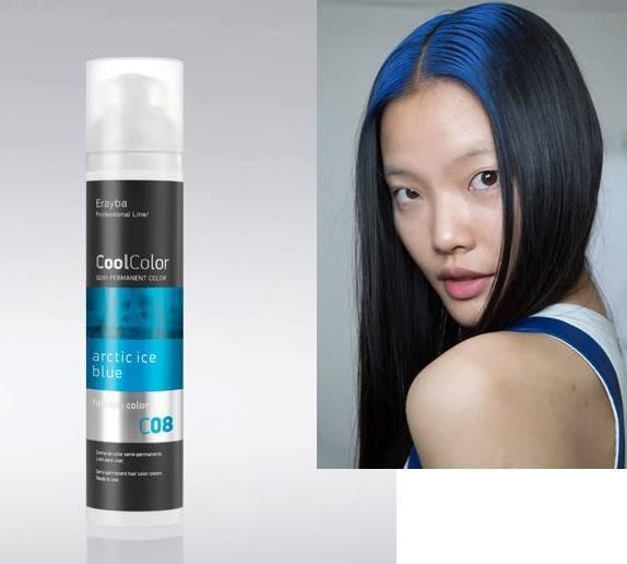 [Hcm]Thuốc Nhuộm Light Bóng Cool Color Erayba Arctic Ice Blue Xanh Biển C008 100Ml