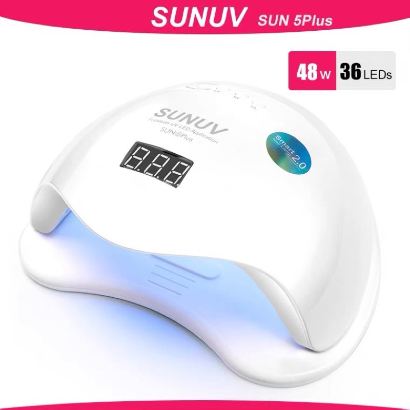 [Hcm][Hàng Chính Hãng] Máy Hơ Gel Sun5 Plus Sunuv Tem Xanh Bản Tiếng Anh Chuẩn Loại 1 Bảo Hành 3 Tháng