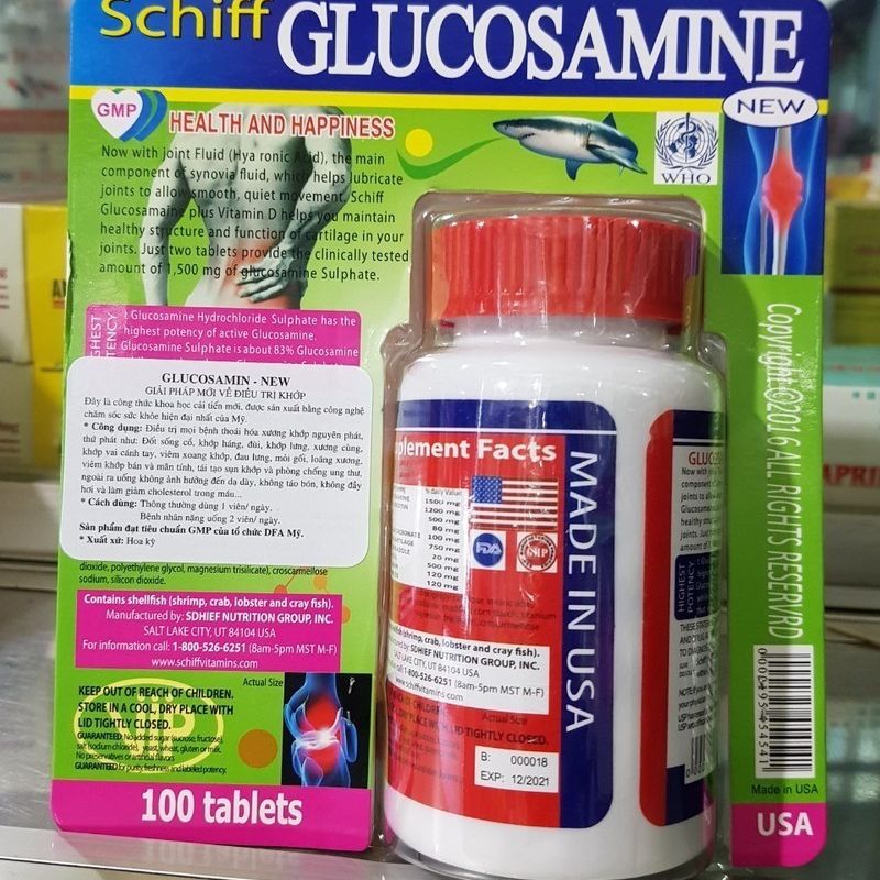 [FREESHIP] Schiff Glucosamine 1500mg Hộp 100 VIÊN BỔ XƯƠNG KHỚP CỦA MỸ