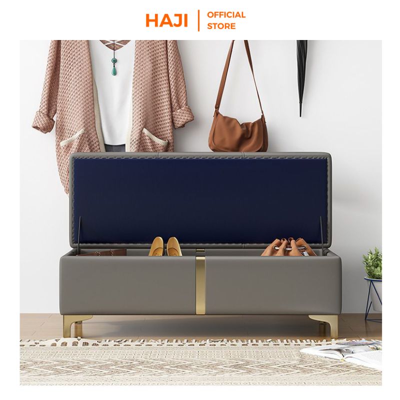 Ghế chờ Sofa băng dài Ghế Sofa bọc da kết hợp tủ chứa đồ thông minh thương hiệu HAJI - F32