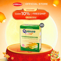 Combo 5 Bánh Bông Lan Quasure Light Dâu Bibica 126g - Thực phẩm dành cho người ăn kiêng tiểu đường