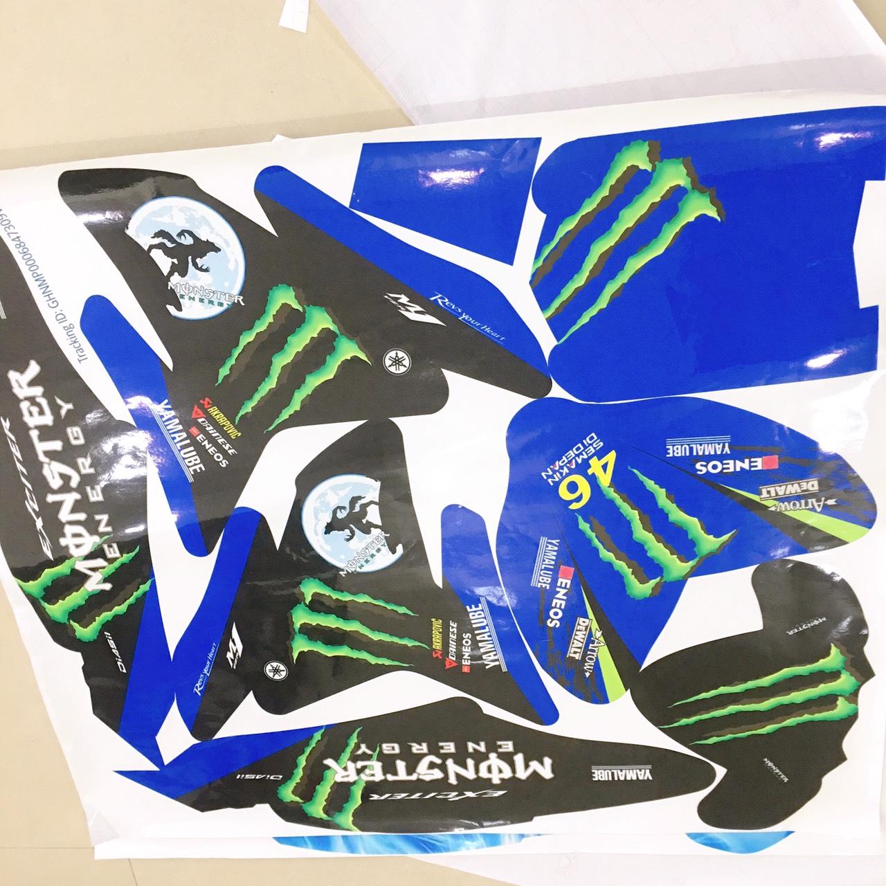 Tem trùm ex 150 monster xanh đen tem exciter 150 team trùm exciter 150 tem xe exciter 150 team trùm 