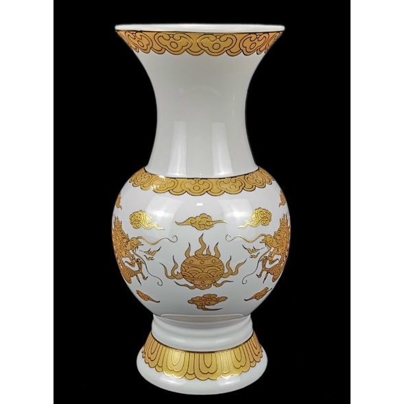 Bộ Đồ Thờ Cúng Sứ Trắng Hoa Văn Rồng Vàng Chuẩn Hàng Cao Cấp Sỉ Lh:03888.22.838