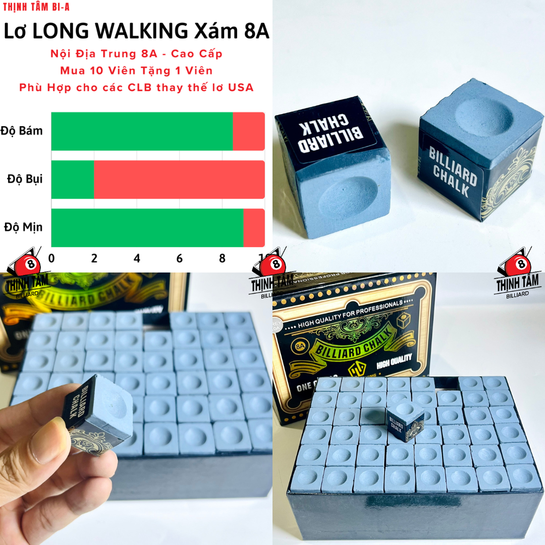 [THỊNH TÂM] Lơ Bida Xám BILLEE Lơ Bi-A Long Walking Xám Dành cho CLB