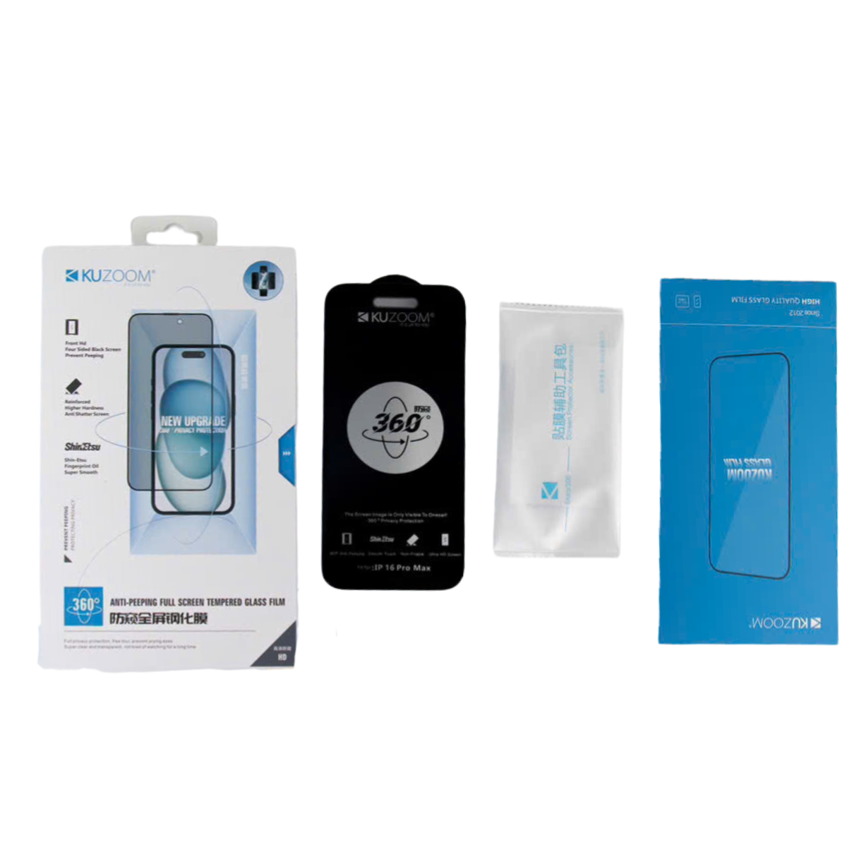 Kính cường lực chống nhìn trộm 360 độ thương hiệu Kuzoom