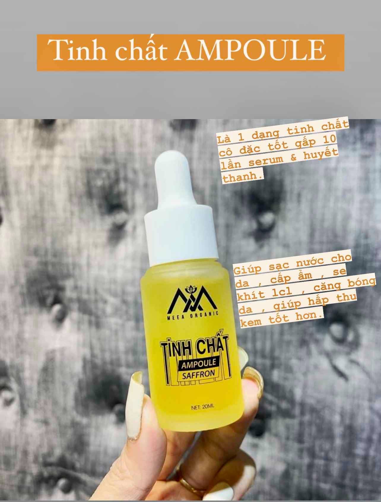 SERUM COLLAGEN CÁ HỒI – TINH CHẤT AMPOULE SAFFRON COLLAGEN MEEA ORGANIC