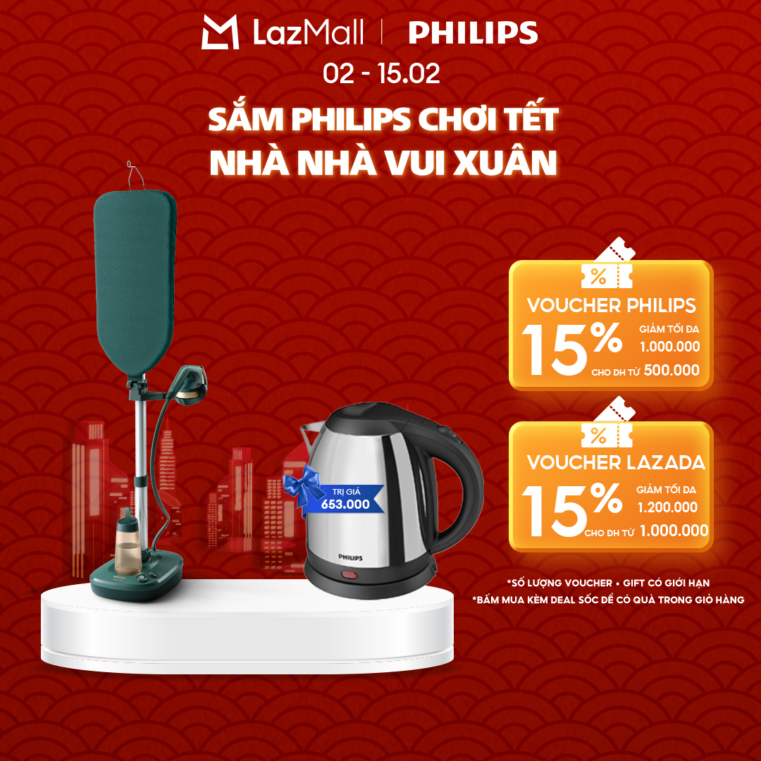 Bàn Ủi Hơi Nước Đứng Philips AIS6020/70 1800W, Xanh, Dung Tích 1.1L - Series 6000