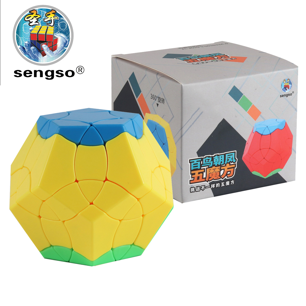 SENGSO chính hãng khối Rubik Kỳ dị loạt khối đa diện +sách hướng dẫn Chỉ định cuộc thi Khối lập phương của Rubik từ tính đồ chơi trẻ em trò chơi trí óc