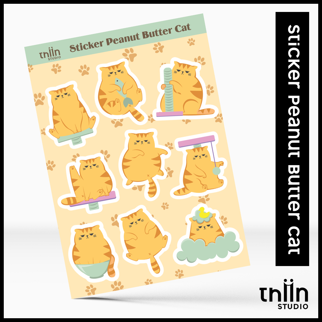 Sticker mèo meme hình dán chó THIIN STUDIO sticker cute trang trí sổ tay sổ planner bullet journal