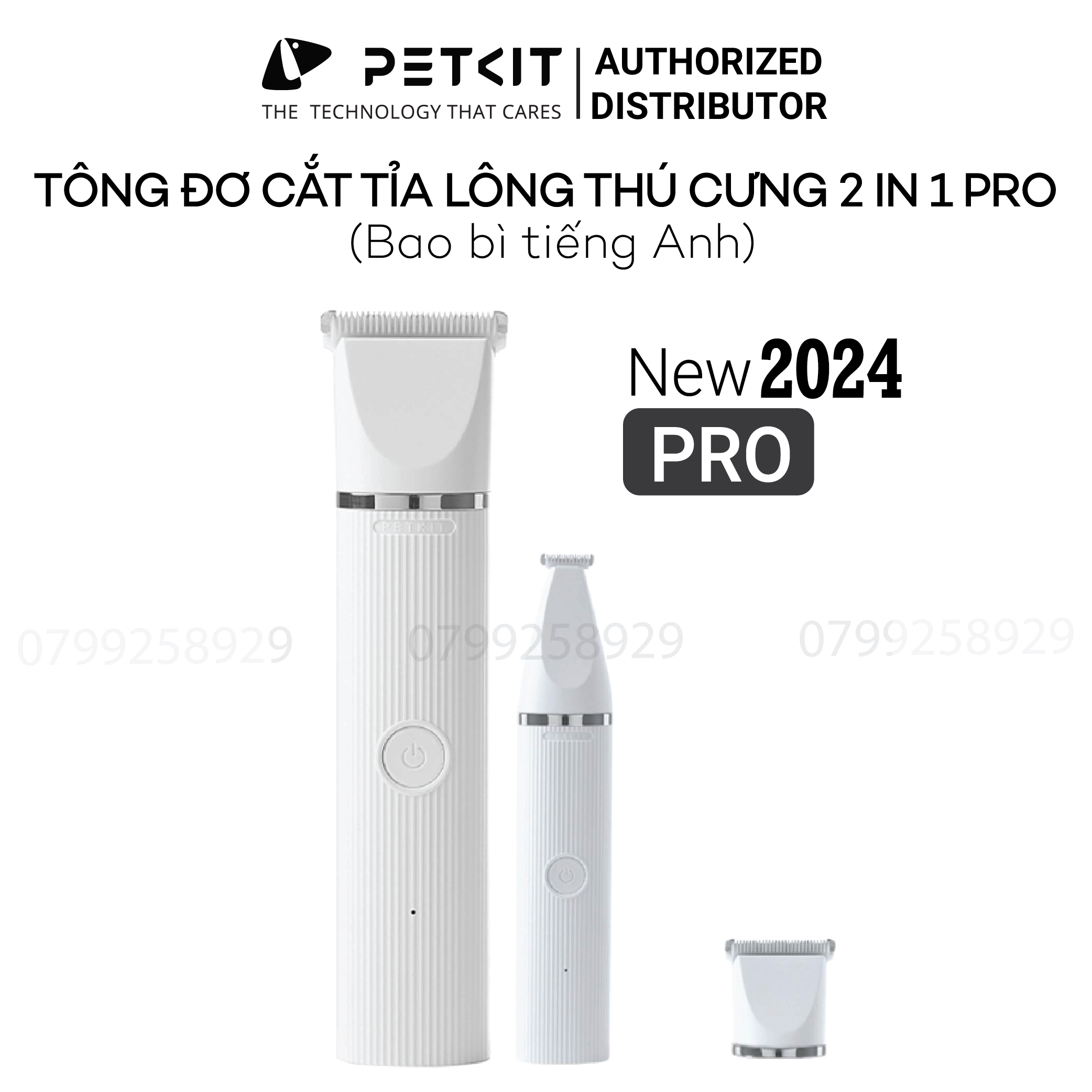 Tông Đơ Petkit 2 in 1 PRO 2024 Tông Đơ Cắt Tỉa Lông Chó Mèo Phiên Bản Mới Sạc Nhanh Hơn Dùng Lâu Hơn