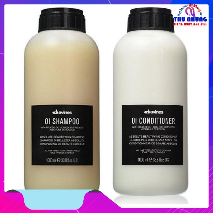 [Hcm]Bộ Dầu Gội Xả Thư Giản Suôn Mượt Davines Oi Shampoo Conditioner 1000Ml