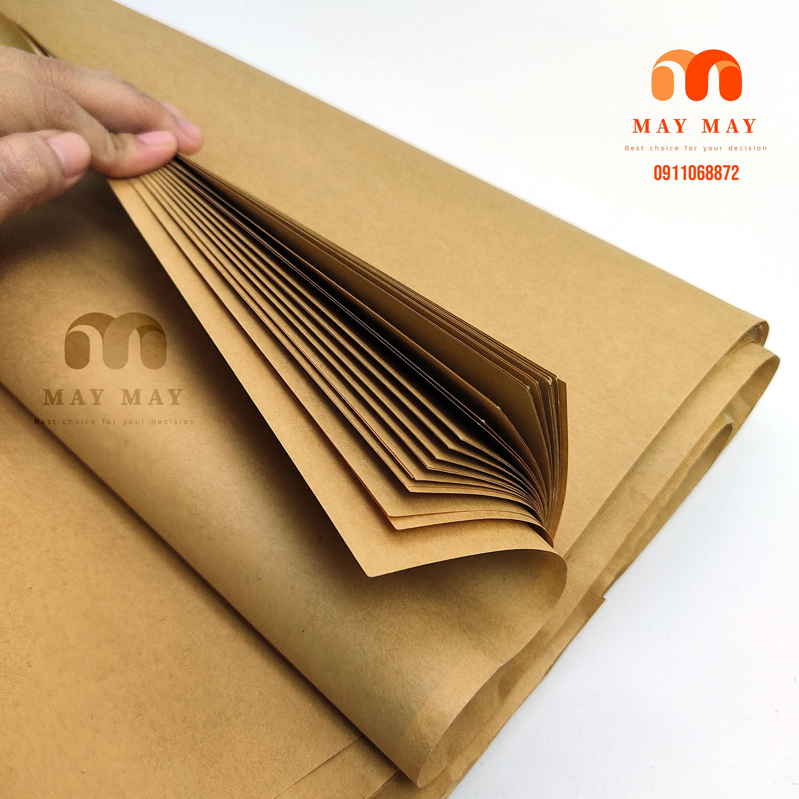 Sấp 10 tờ giấy vàng bò cao cấp dùng để vẽ rập hoặc đóng gói quà > Giấy Kraft gói quà