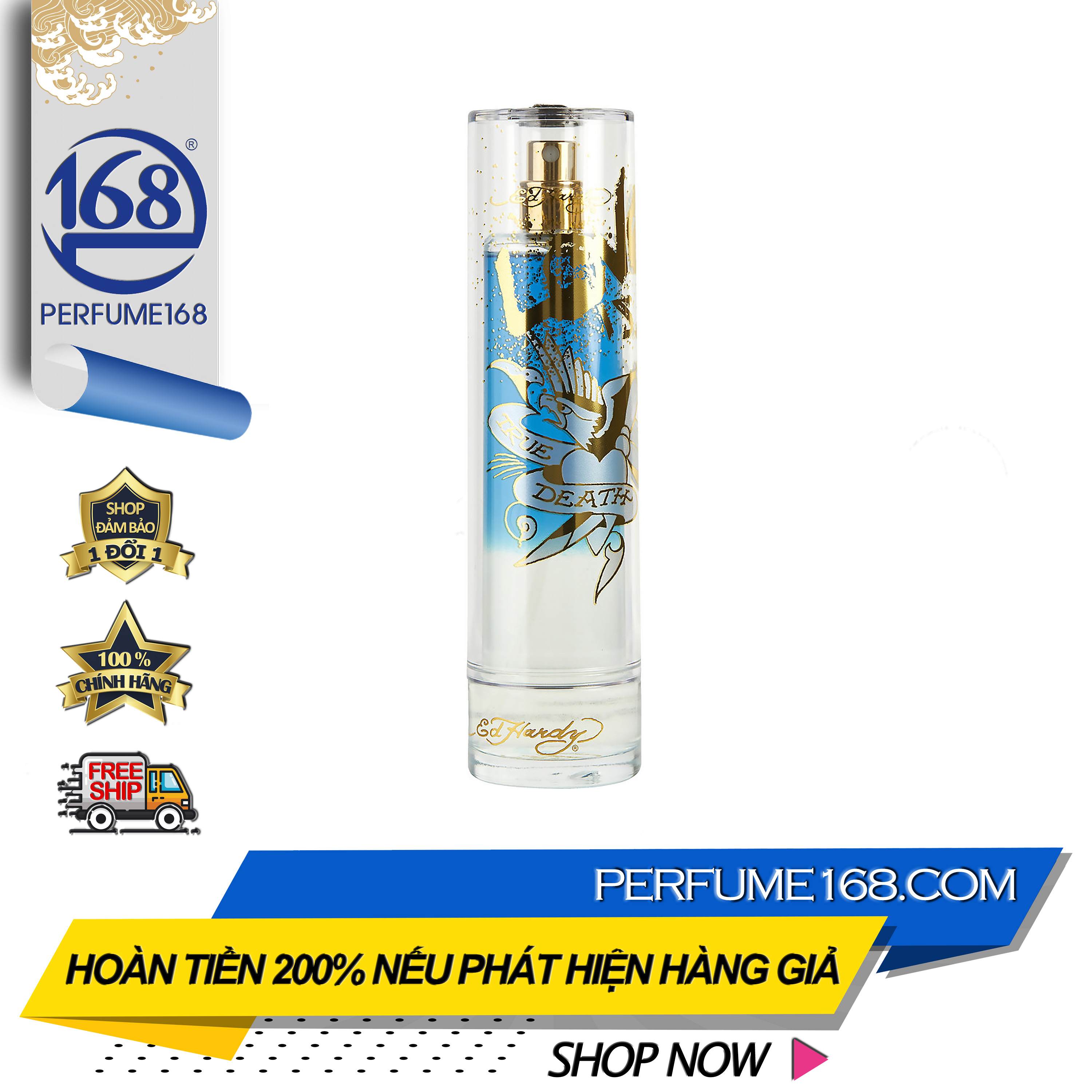 [Hcm]Nước Hoa Chính Hãng Nước Hoa Nam Ed Hardy Love Is... Men Có Tại Perfume168 Giá Tốt