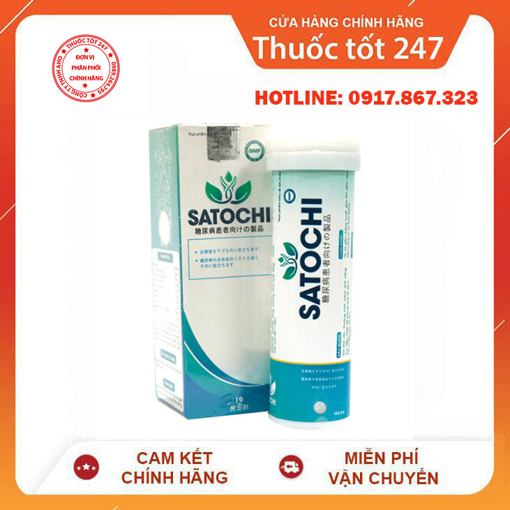 ✅[TUYỂN SỈ GIÁ TỐT] Satochi (hộp 20 viên)- Viên sủi hỗ trợ tiểu đường