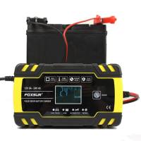 Máy sạc bình ắc quy 24V 12V 6AH đến 150AH chính hãng FOXSUR cảm biến vân tay chức năng khử sunfat thông minh tự ngắt khi đầy