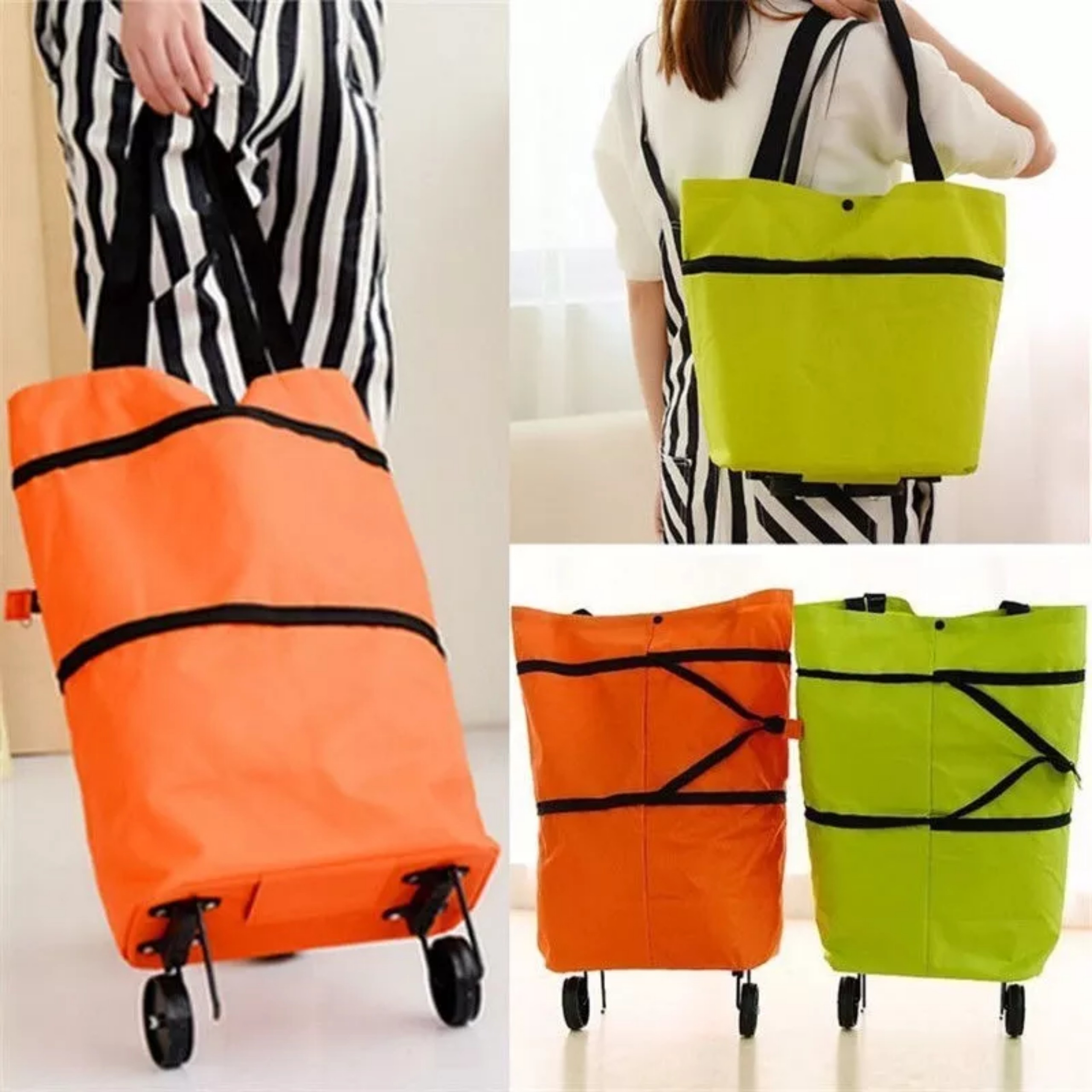 Giỏ xách đi chợ có bánh xe kéo gấp gọn tiện dụngTúi xách đi chợXe Kéo Đi Chợ Dạng Túi