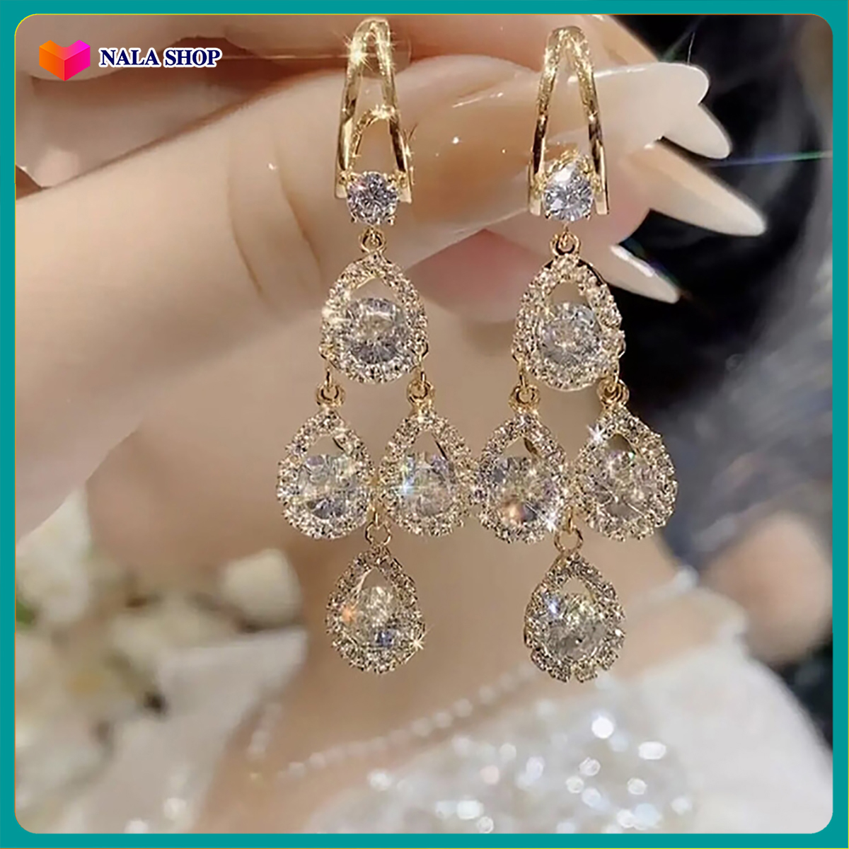 Bông tai kiểu đáng yêu tua rua - hoa tai dài hoa tai nữ dài đẹp DH921.45525 khuyên tai nữ sang chảnh