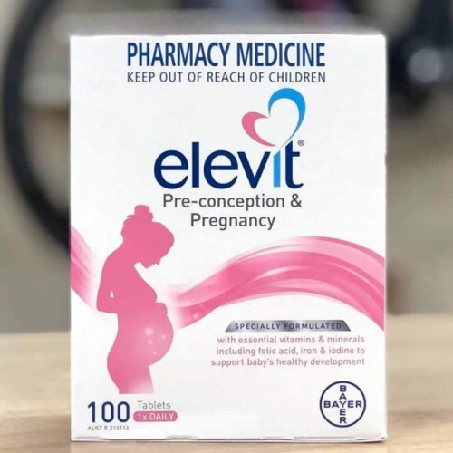 Elevit bầu Chuẩn Úc - Elevit vitamin tổng hợp bầu + Elevit DHA bầu + Elevit men vi sinh táo bón