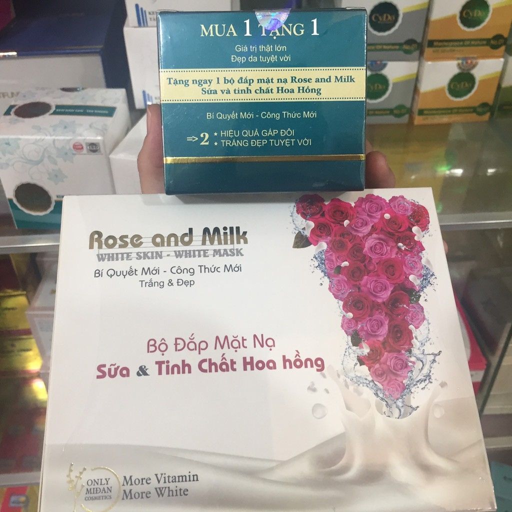 Kem Bạch Ngọc Liên Lavender Mua 1 Tặng 1 Bộ Đắp Mặt Nạ Rose And Milk Hoa Hồng