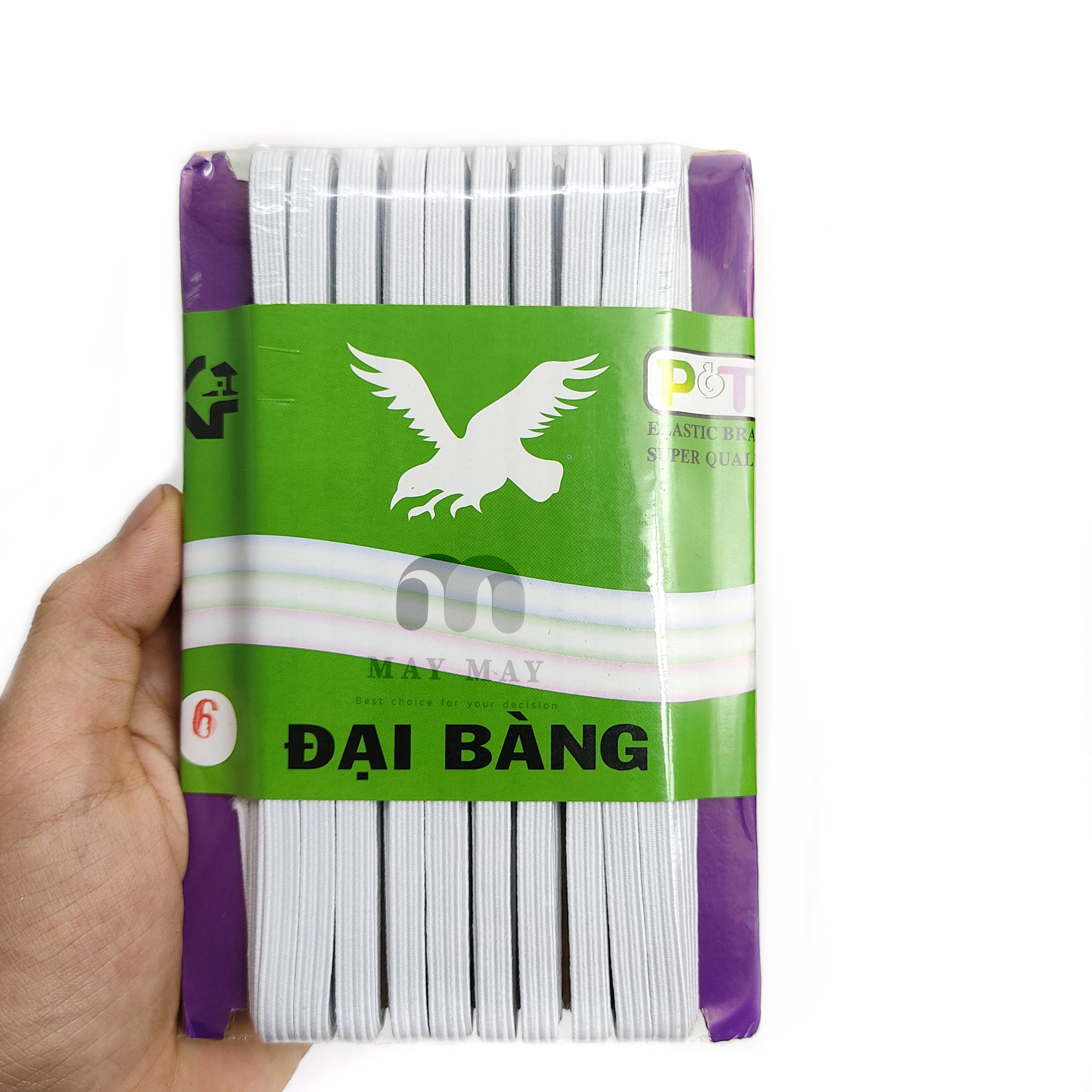 Thun / Chun dẹp đại bàng tím 1 vĩ 20m sử dụng làm chun quần áo