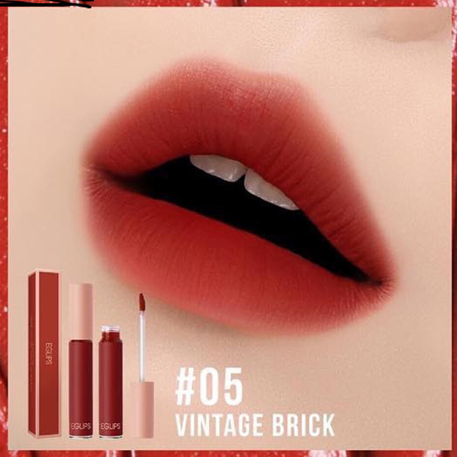 Son Kem Eglips Velvet Fit Tint Siêu Lì 4G (#05 Vintage Brick - Màu Đỏ Gạch)