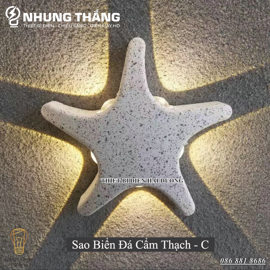 Đèn Gắn Tường Decor Sao BiểnHải Âu DT-401 - Tô Điểm Thêm Vẻ Đẹp Cho Ngôi Nhà - Ánh Sáng Vàng - Bảo H