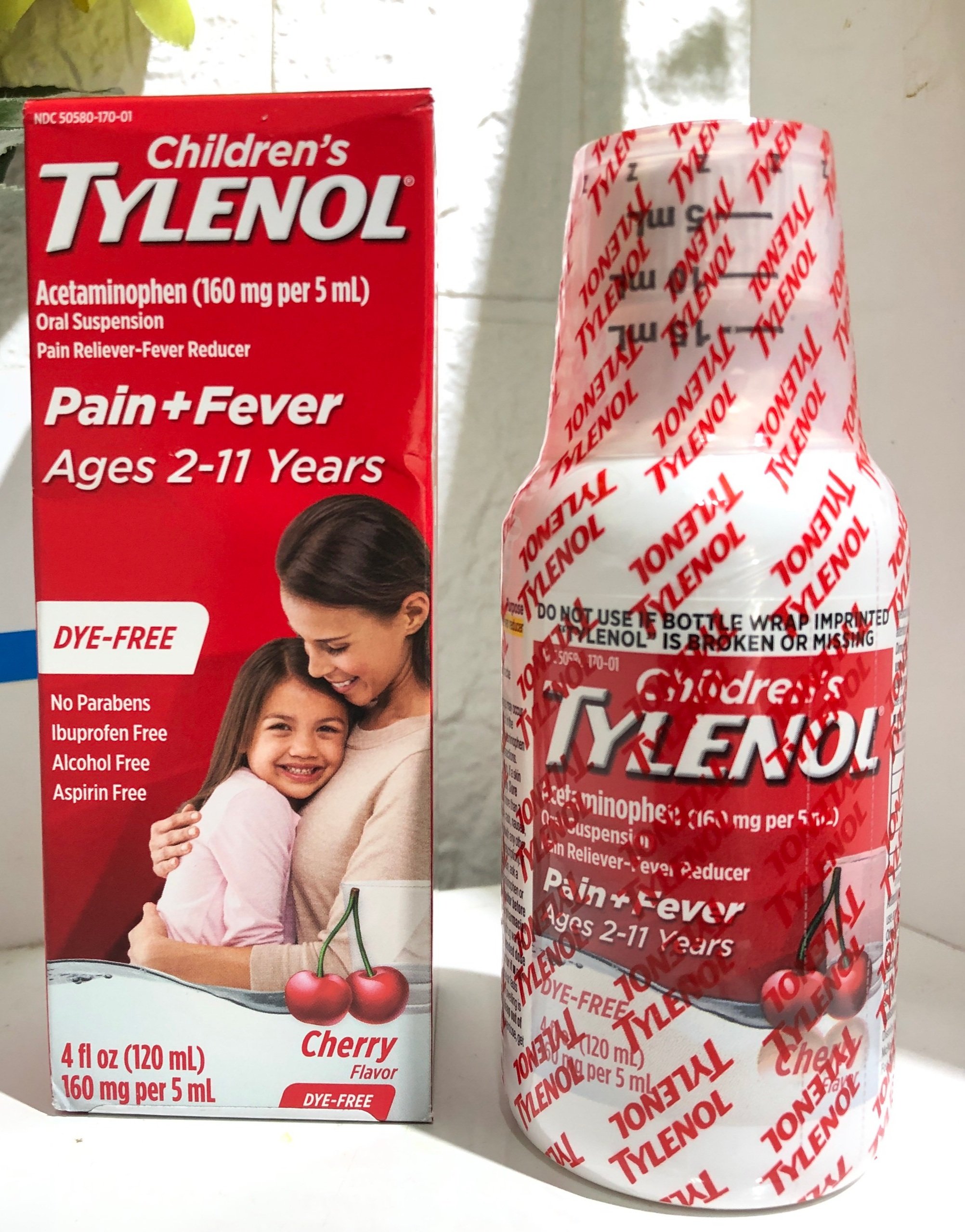 Siro Trẻ Em Giảm Đau Hạ Sốt Cảm Children’s Tylenol Vị Cherry Của Mỹ. [ Chính Hãng Mỹ - Gửi Từ Người Thân ]