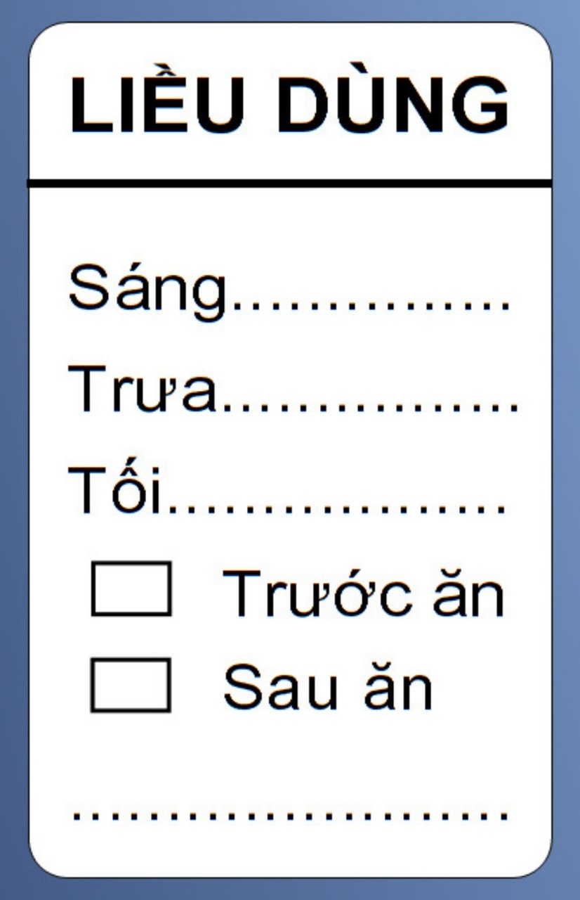 Tem dán nhà thuốc - chia liều dùng 2000 tem / cuộn TEM CHIA LIỀU MẪU SẴN 4