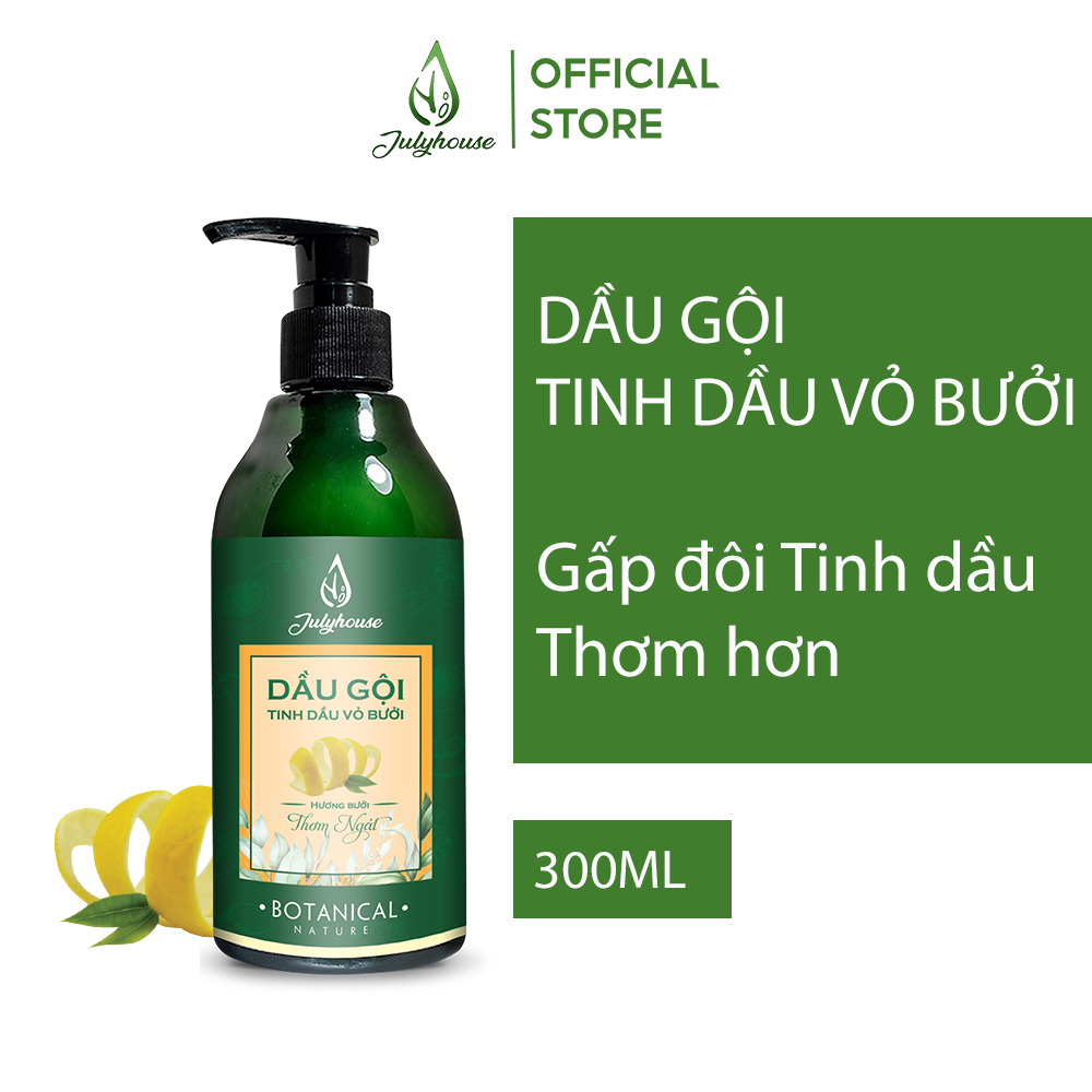 [HCM]Date Mới 2021]Dầu Gội Bưởi Cao Cấp Ngăn Ngừa Gàu và Rụng Tóc 300ml JULYHOUSE Tăng Cường tinh Dầu Bưởi Thơm Ngát -Chinh Hang
