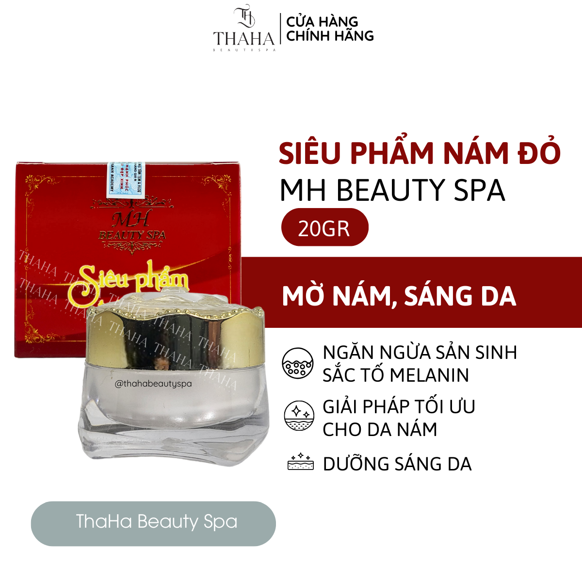 [CHÍNH HÃNG] KEM SIÊU PHẨM NÁM ĐỎ MH Beauty Spa 10g Kem nám tàn nhang MELASMA SUPER PRODUCT Kem 