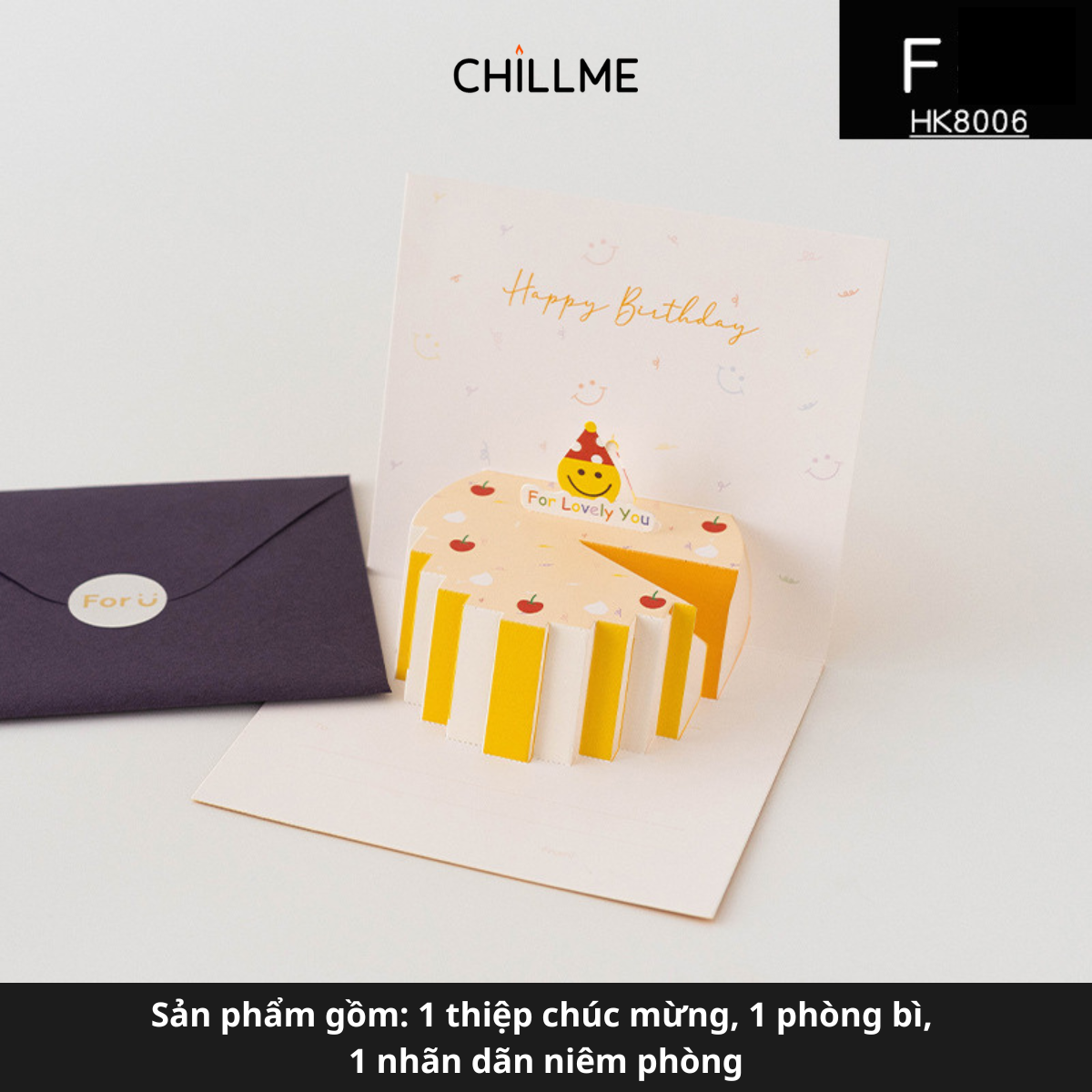 Thiệp 3d chúc mừng sinh nhật 3 chiều happy birthday quà tặng ý nghĩa cho người thân yêu kỷ niệm - HK8006