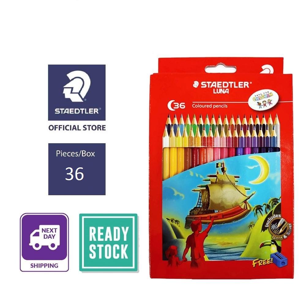 Hộp Chì Màu Staedtler Luna 136C( 12 màu 24 màu 36 màu 48 màu) tặng kèm 1 chiếc gọt chì bên trong