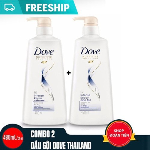 Combo 2 Chai Dầu Gội Dove Thái Lan Mẫu New