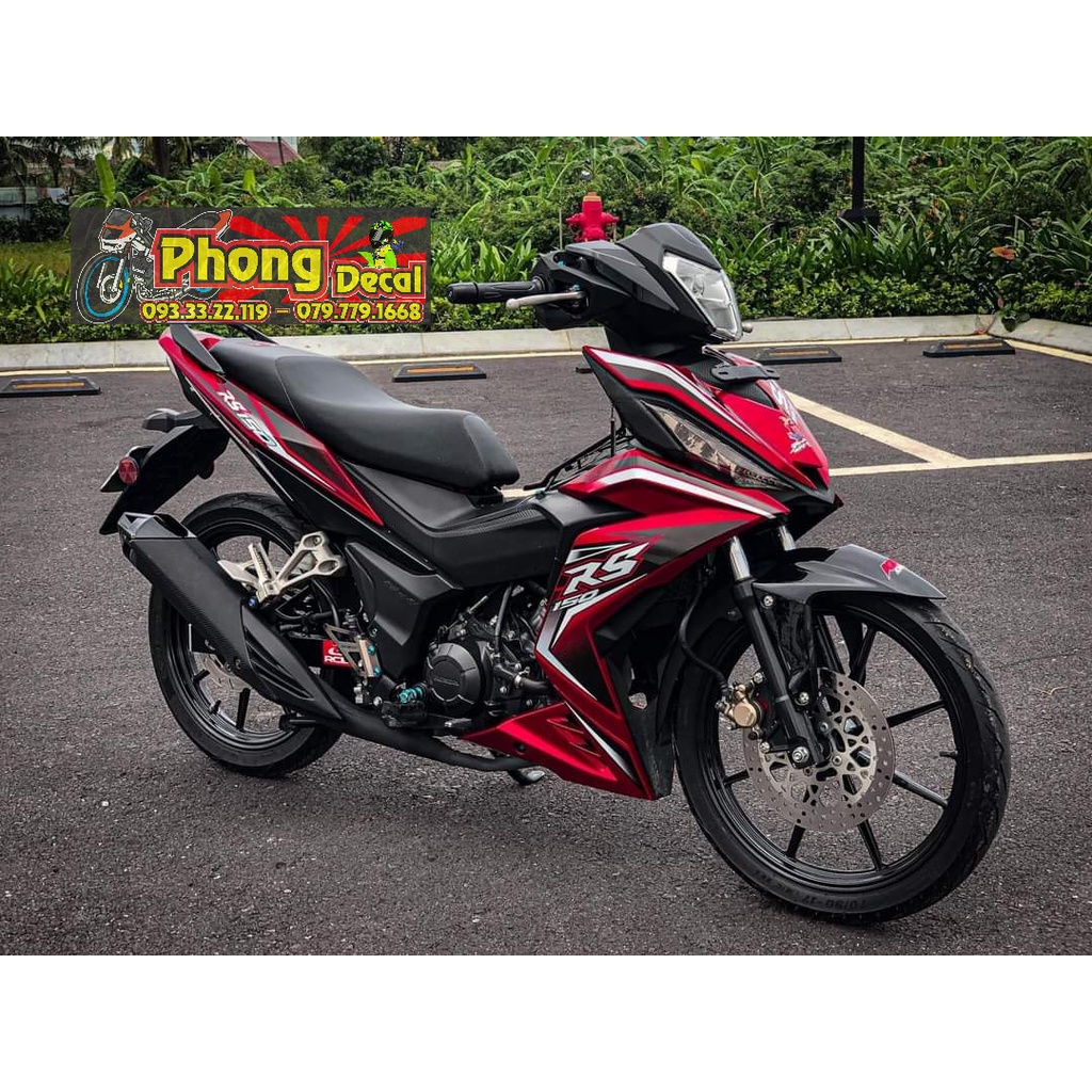 Tem Rời Honda Winner Rs V1 Dán Xe Đỏ