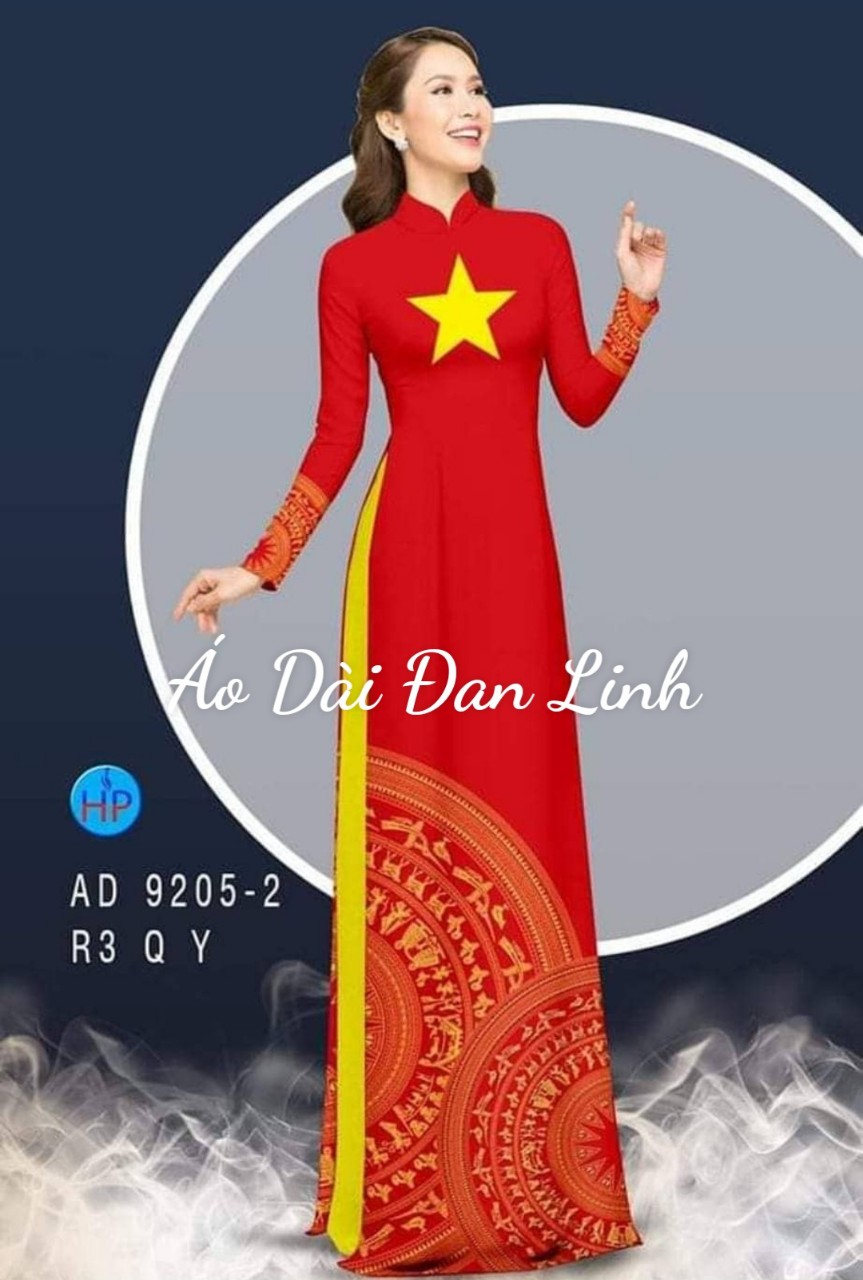 Áo dài cờ đỏ sao vàng đồng phục áo dài giá xưởng- Áo Dài Đan Linh
