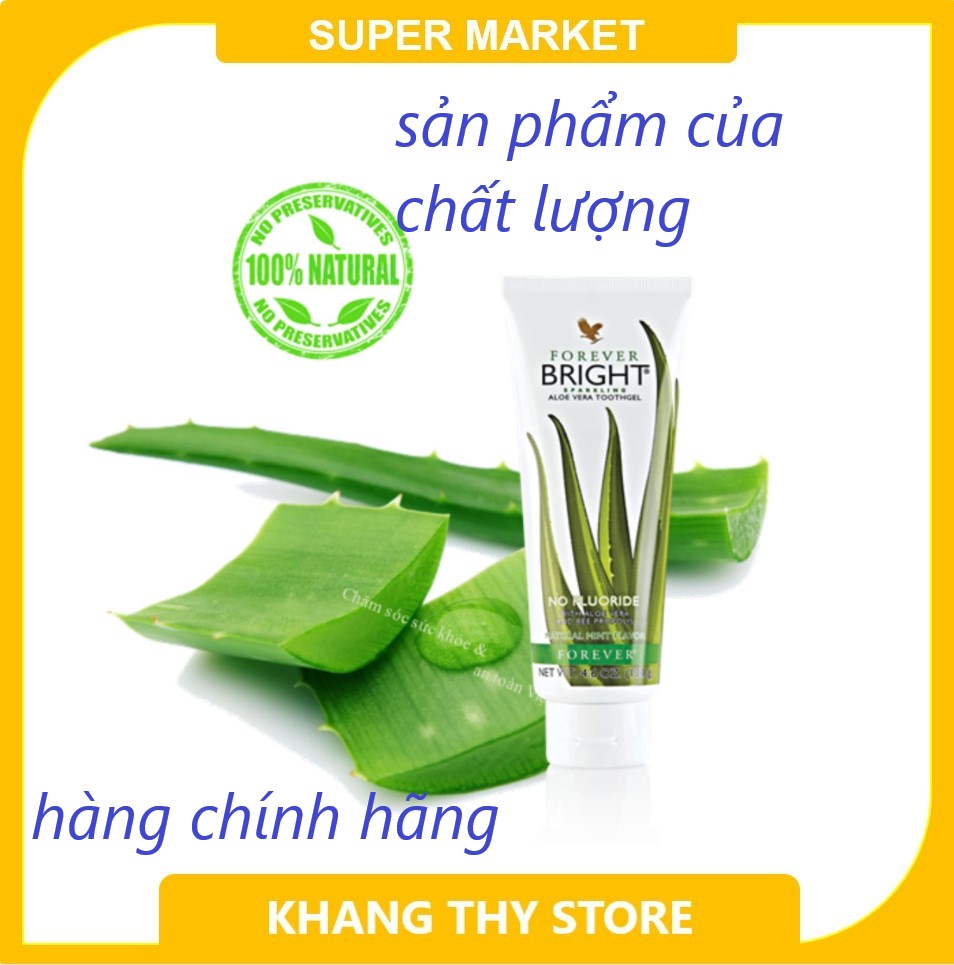 Kem Đánh Răng Lô Hội - Forever Bright Toothgel - Tặng Khăn Mặt Cotton Cao Cấp 40K