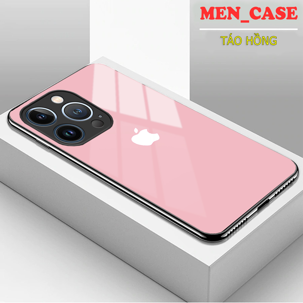 Ốp lưng IPHONE 15  15 PRO 15 PRO MAX 15 PLUS mặt kính cường lực  sáng bóng