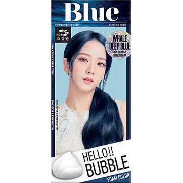 [HOT Limited Edition] Nhuộm tóc tạm thời Hello Bubble Whale Deep Blue |Thuốc nhuộm tóc tại nhà màu xanh biển sâu 4B