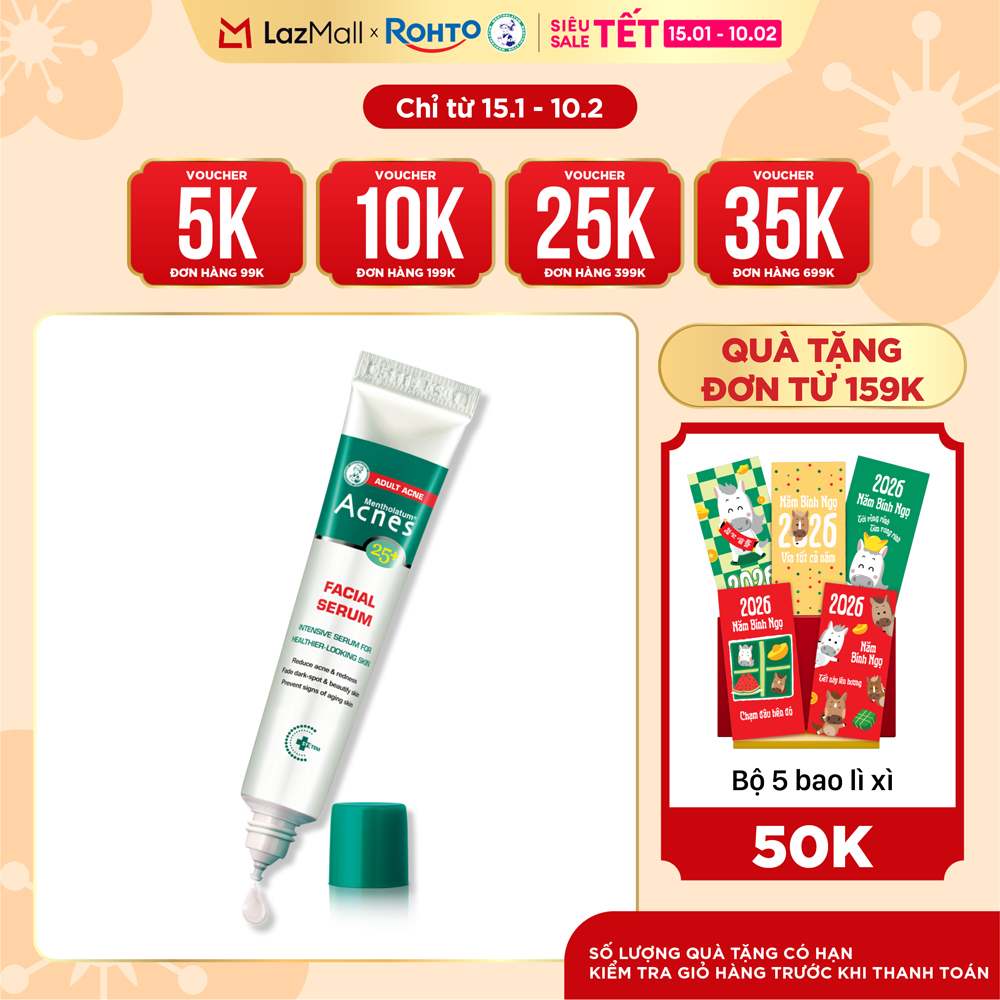 Serum chấm mụn chuyên biệt cho da mụn ở tuổi trưởng thành Acnes 25+ Facial Serum 20ml