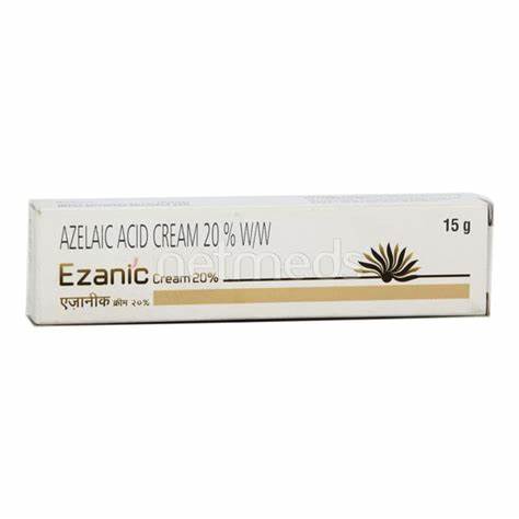 Kem chấm mụn Ezanic azelaic acid 20% Cream GEL ngừa mụn mờ thâm dưỡng trắng sáng da Ấn Độ (15g)