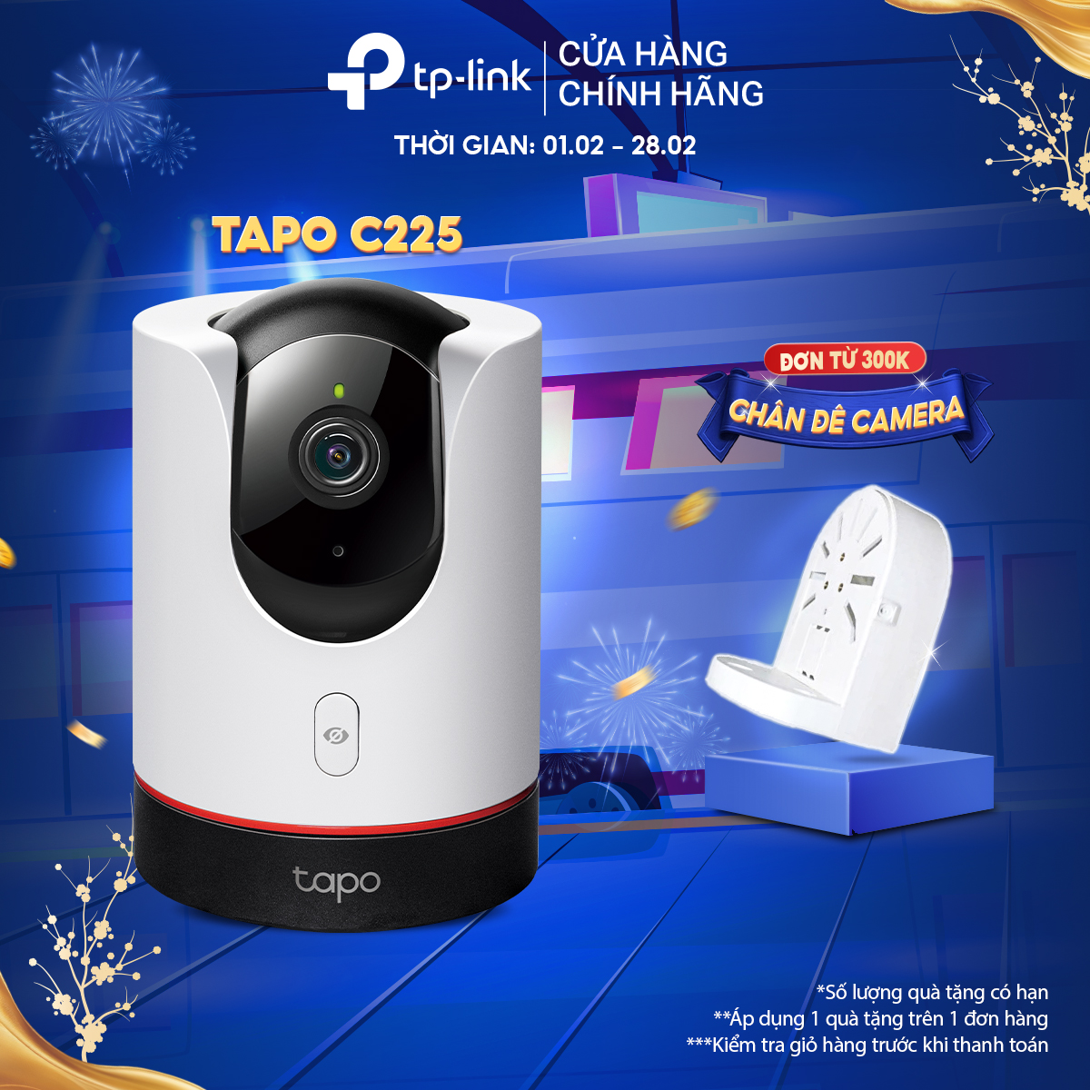 Camera WiFi AI TP-Link Tapo C225 An Ninh Gia Đình Quay/Quét