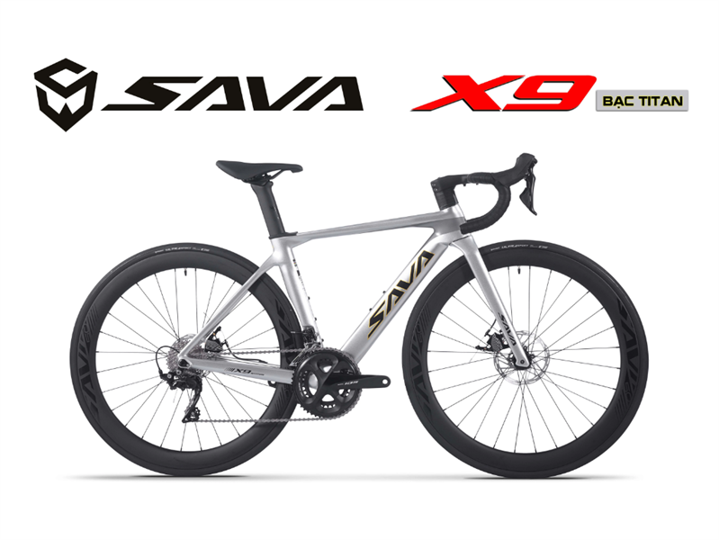 Xe đạp thể thao đua SAVA X9.-02 full carbon bộ truyền động Shimano 105 R7000 đầu cá mập liền