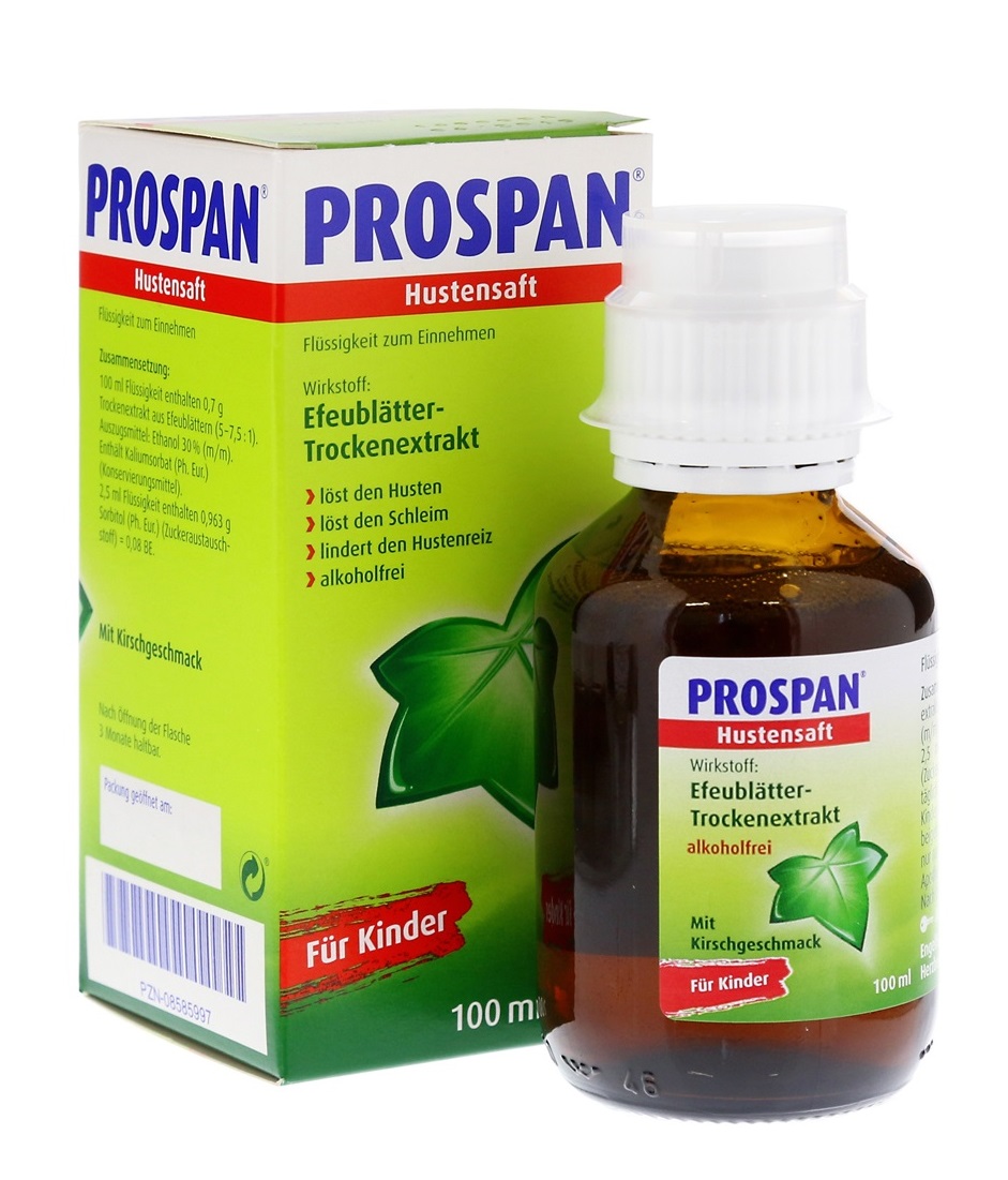 Siro ho Prospan Đức chai 100ml cho bé từ 1 tháng tuổi