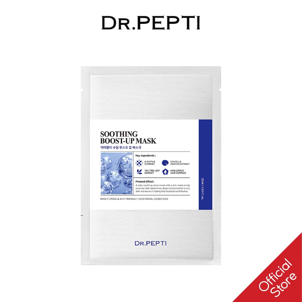 Dr.pepti - Mặt Nạ Dịu Da Siêu Cấp Ẩm Khỏe Trắng Da Và Căng Bóng Dr.pepti Soothing Boost - Up Mask