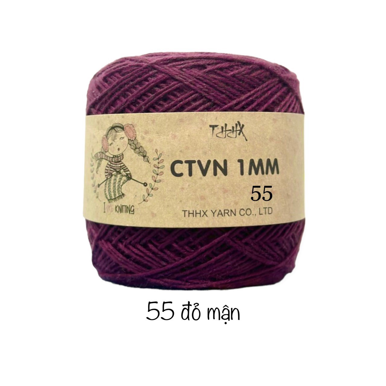 Len Sợi Cotton Việt Nam 1mm nhãn THHX(100g-Bảng màu 1) có temmác dùng để móc áomóc túimóc mũ