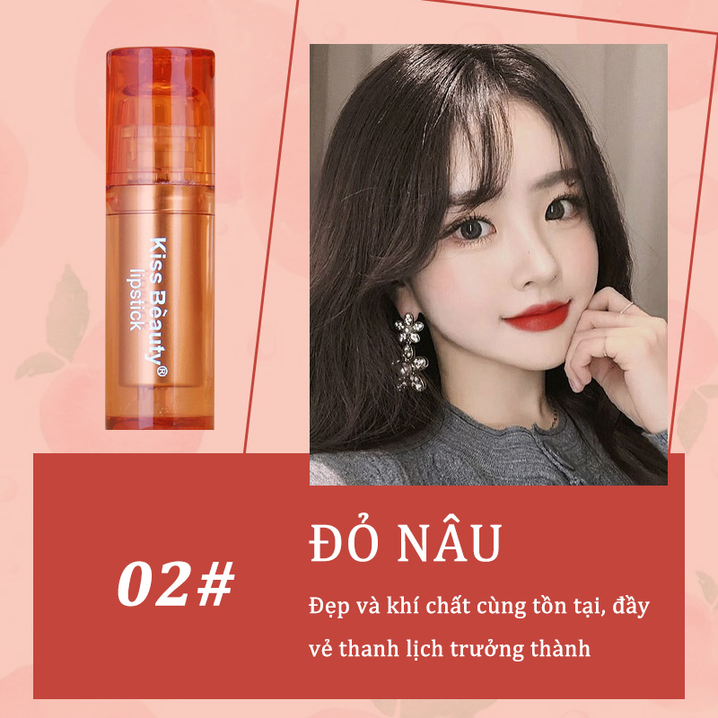 [HCM][Kiss belle] KISS BEAUTY 3D son 6 màu dưỡng ẩm lâu trôi – sang chảnh