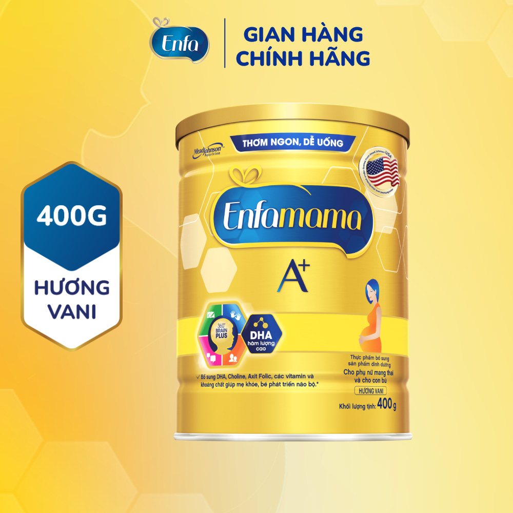 [CHỈ TỪ 20H 07/08-10/08 MUA LÀ CÓ QUÀ] Sữa bầu Enfamama A+ hương Vani 400g