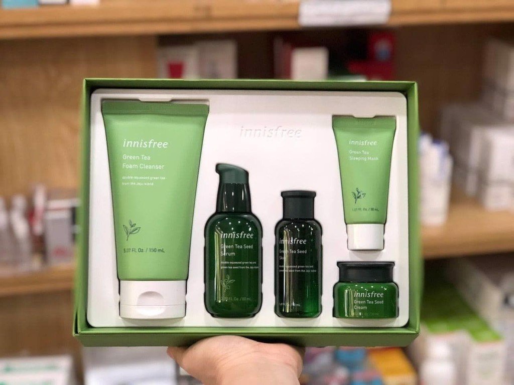 [Hcm]Bộ 5 Sản Phẩm Innisfree Green Tea Hydration Duo Set