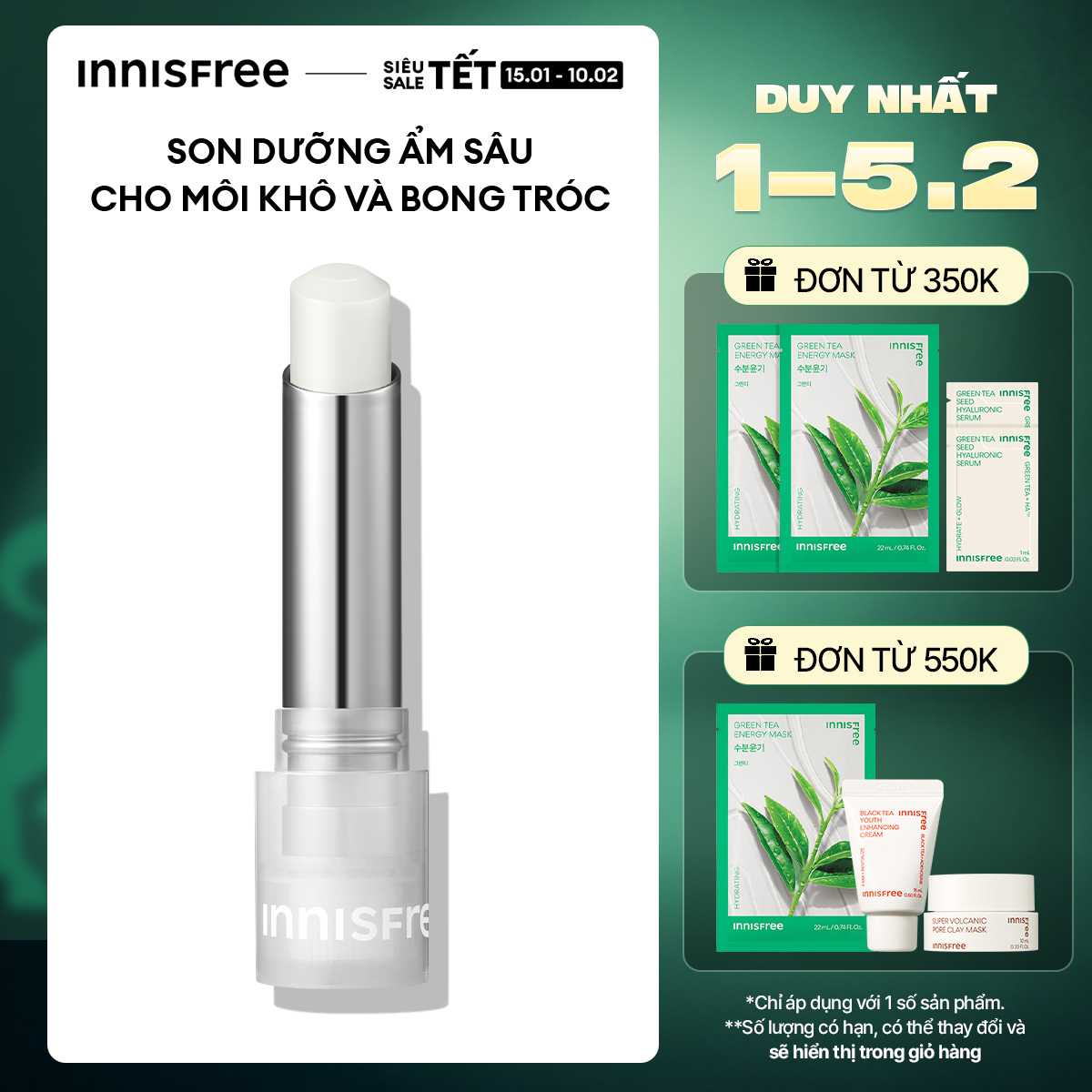 Son dưỡng bóng môi INNISFREE Dewy Treatment Lip Balm 3.2g